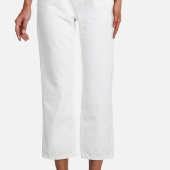 AVES LES FILLES High Rise Straight Leg Cropped Jeans Size 30 - Picture 3 of 8